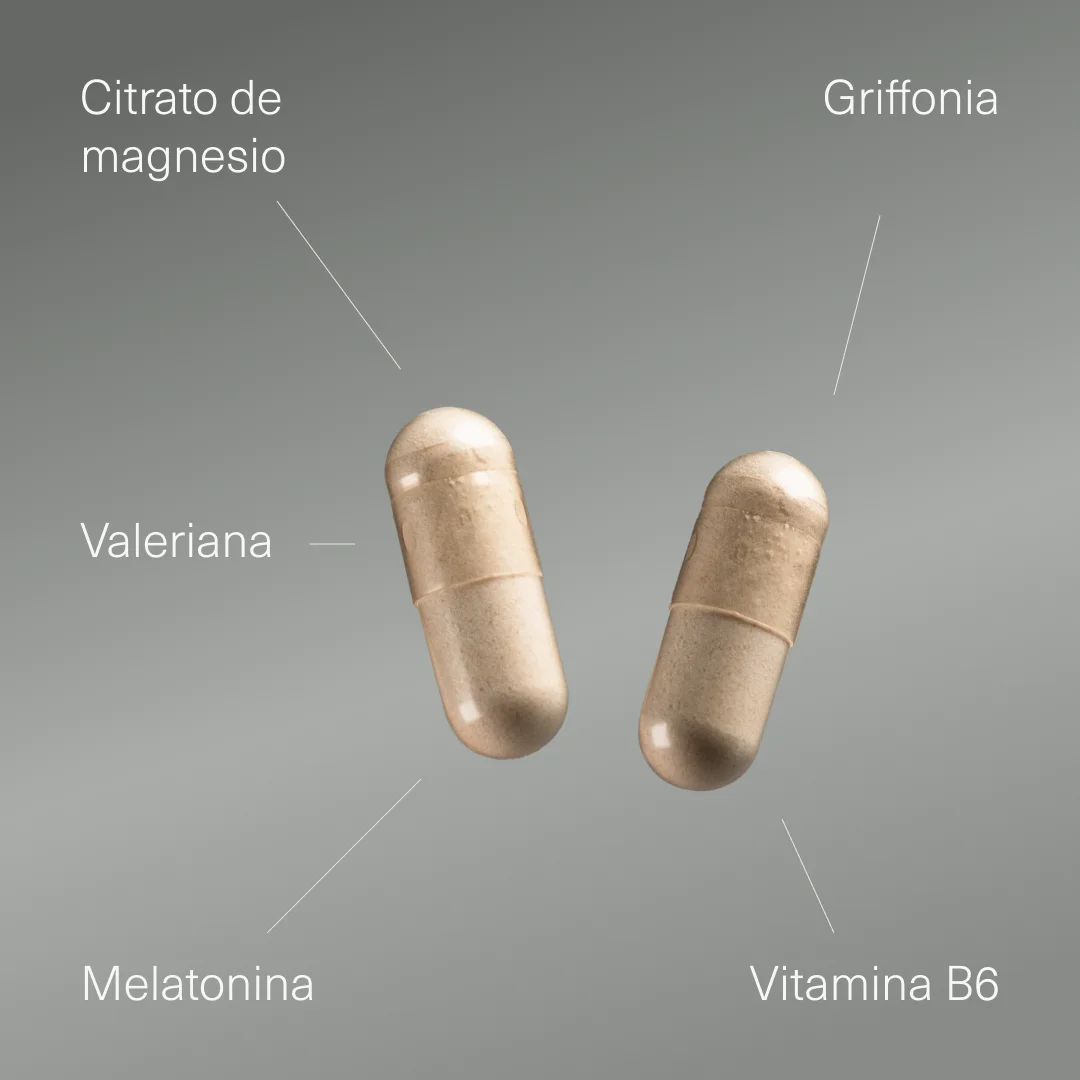 Melatonina con Magnesio, Griffonia, Valeriana y Vitamina B6