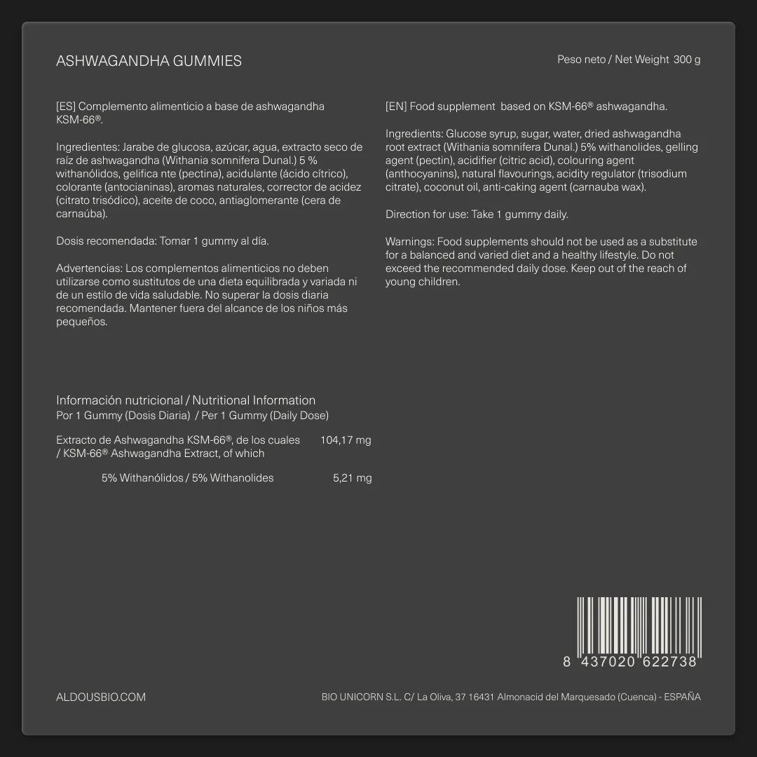 Ashwagandha en gominolas