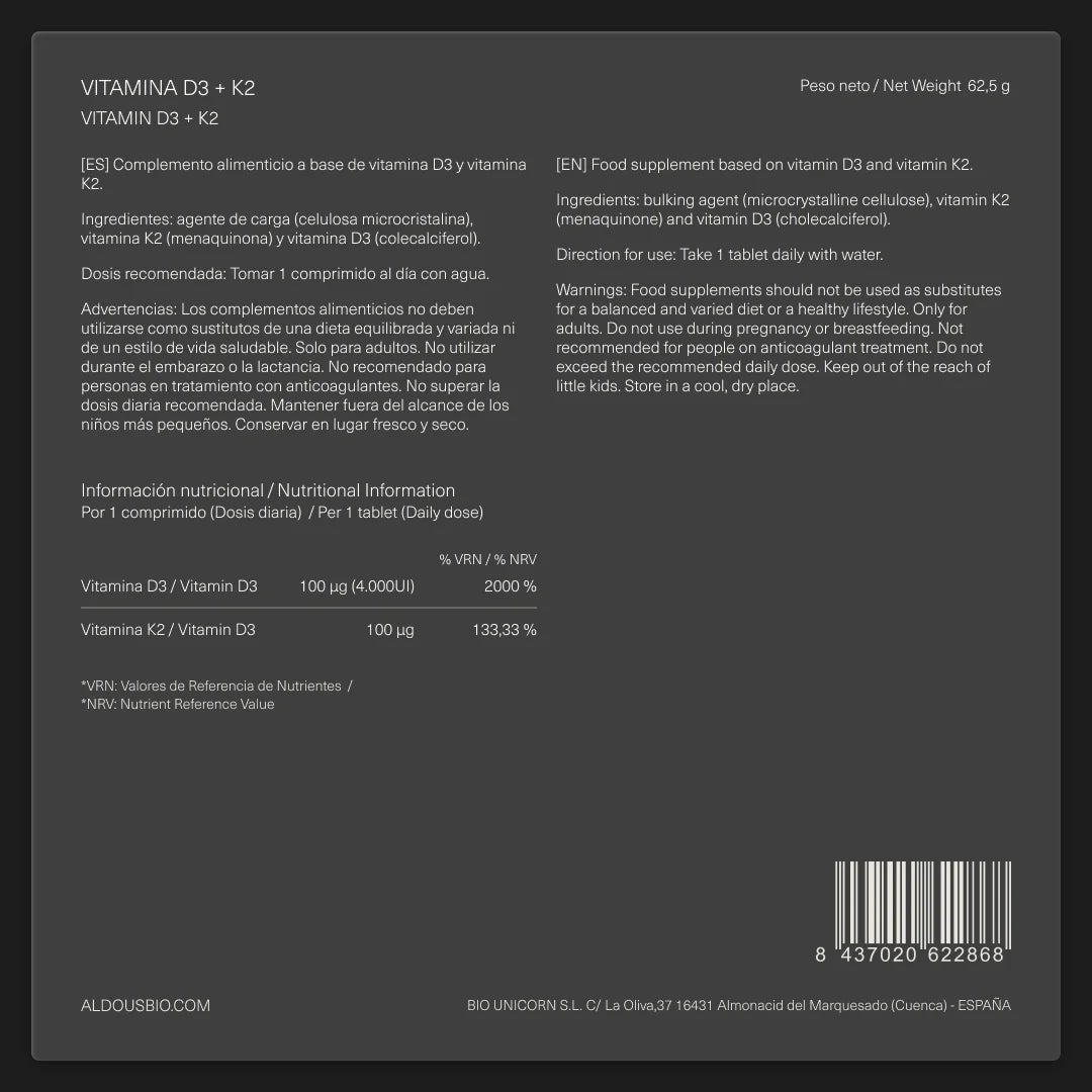 Vitamina D3 + K2