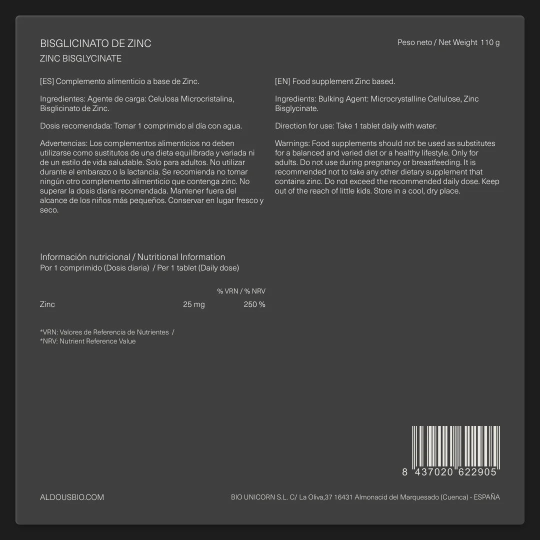 Bisglicinato de Zinc